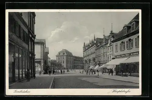 AK Zweibrücken, Blick in die Hauptstrasse