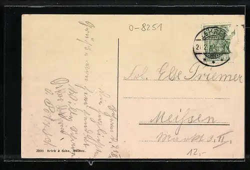 AK Zehren a. Elbe, Ortsansicht mit Kirche