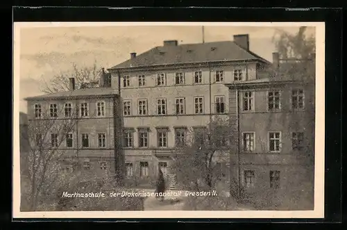 AK Dresden-Neustadt, Marthaschule der Diakonissenanstalt