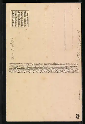 AK Saalfeld, Landkarte der Region, WONA-Karte