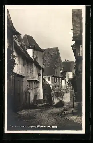 AK Wimpfen, Blick in die Strasse Untere Blauturmgasse