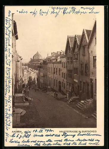 AK Aachen, Hauptstrasse in Burtscheid
