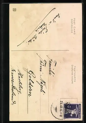 AK Kinder bauen einen Schneemann