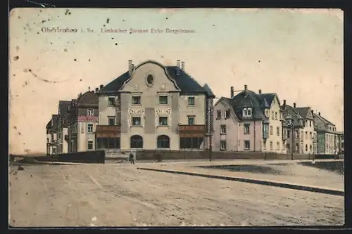 AK Oberfrohna i. Sa., Limbacher Strasse Ecke Bergstrasse