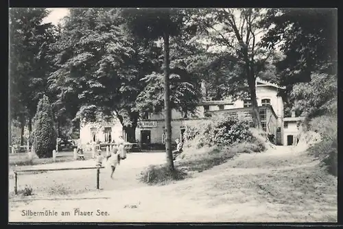 AK Plau, Gasthof Silbermühle am Plauer See