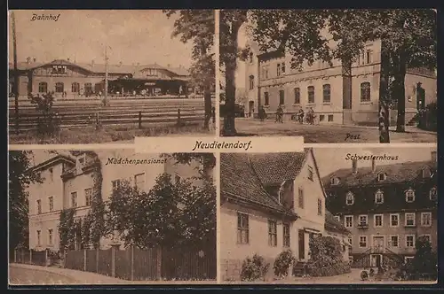 AK Neudietendorf, Bahnhof, Schwesternhaus, Post