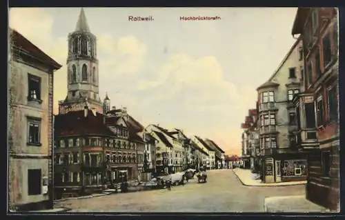 AK Rottweil, Blick in die Hochbrücktorstr.