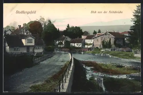 AK Stadtlengsfeld, Blick von der Feldabrücke