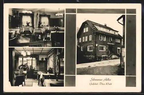 AK Giessübel /Thür. Wald, Gasthaus Schwarzer Adler, Innenansicht