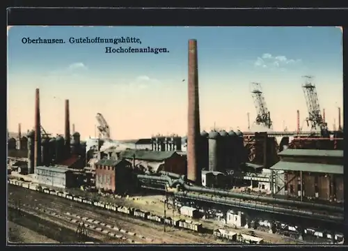 AK Oberhausen, Gutehoffnungshütte, Hochofenanlagen