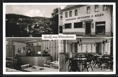 AK Mönsheim, Gasthaus-Metzgerei zum Adler