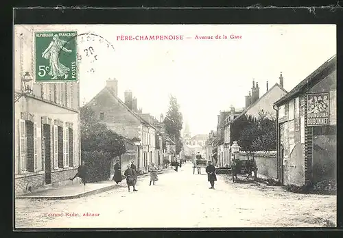 AK Fère-Champenoise, Avenue de la Gare