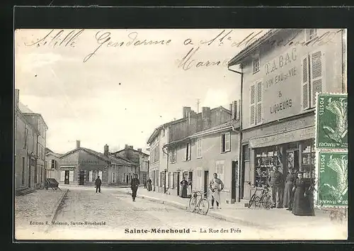 AK Sainte-Ménehould, La Rue des Prés, Strassenpartie