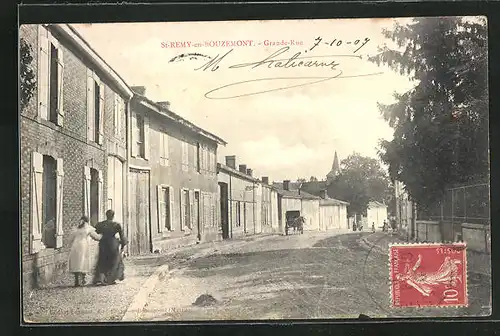 AK St-Remy-en-Bouzement, Grande-Rue, Blick in den Ort