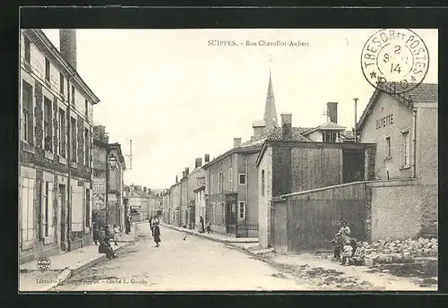 AK Suippes, Rue Chevallot-Aubert, Ortspartie