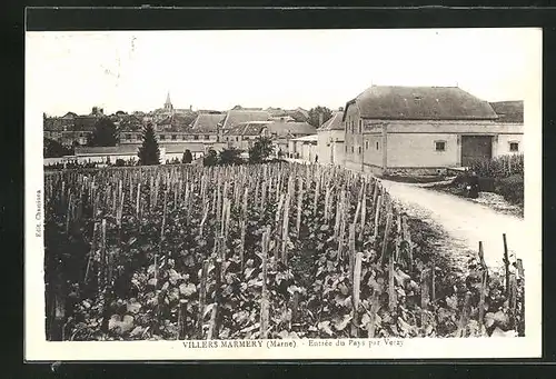 AK Villers-Marmery, Entrée du Pays par Verzy