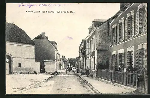 AK Conflans-sur-Seine, La Grande Rue, Strassenpartie