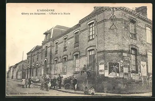 AK Givry-en-Argonne, L`Ecole et la Mairie