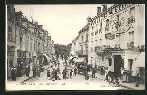 AK Épernay, Grand Hotel de l`Europe, Rue Porte-Lucas