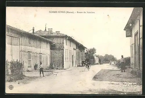 AK Somme-Yèvre, Route de Noirlieu, Strassenpartie