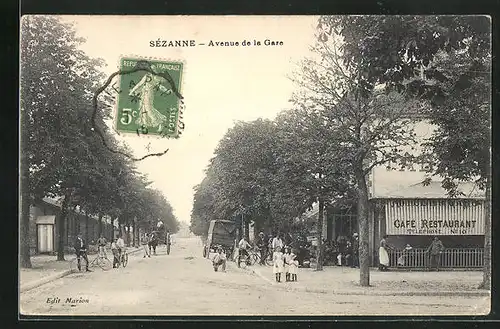 AK Sézanne, Avenue de la Gare, Hotel-Restaurant de la Gare