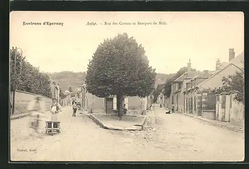 AK Avize, Rue des Carmes et Rempart du Midi