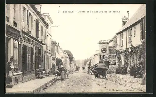 AK Fismes, Porte et Faubourg de Soissons