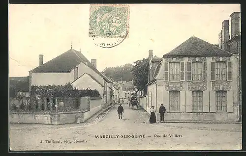 AK Marcilly-sur-Seine, Rue de Villiers