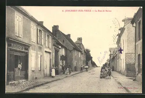 AK Jonchery-sur-Vesle, La Rue de Reims