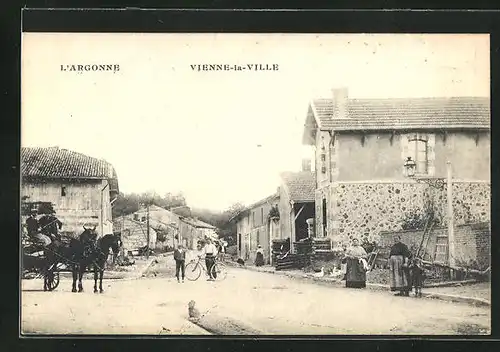 AK Vienne-la-Ville, Strassenansicht mit Anwohnern