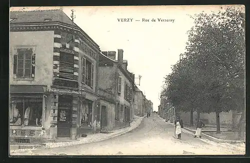 AK Verzy, Rue de Verzenay