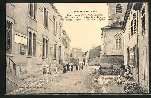 AK Dieulouard, La Rue Saint-Laurent, Partie im Ort