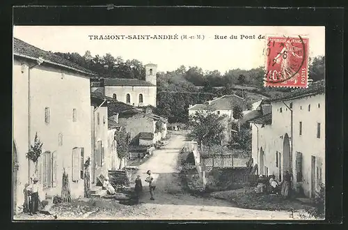 AK Tramont-Saint-André, Rue du Pont de l`Eure, Strassenpartie