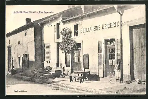 AK Rosières-en-Haye, Rue Sagonale, Strassenpartie