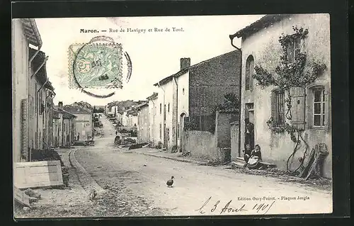 AK Maron, Rue de Flavigny et Rue de Toul