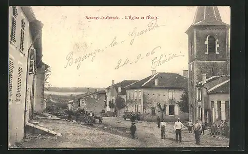 AK Bezange-la-Grande, L`Église et l`École, Kirche und Schule