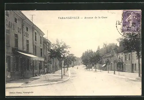AK Varangeville, Cafe de l`Est en Avenue de la Gare