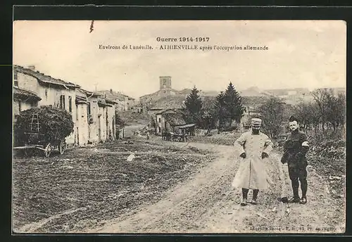 AK Athienville, Ortsansicht vor der deutschen Besetzung