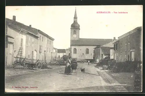 AK Azerailles, Strasse mit Blick zur Kirche