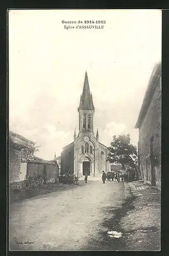 AK Ansauville, L`Église, Strasse mit Blick zur Kirche