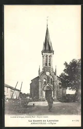 AK Ansauville, L`Eglise, Blick zur Kirche