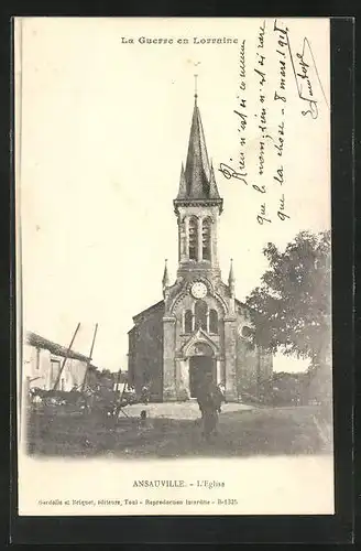 AK Ansauville, L`Eglise, Partie mit Kirche