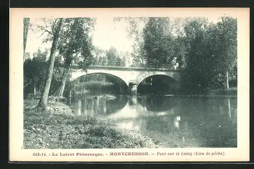 AK Montcresson, Pont sur le Loing, Lieu de peche