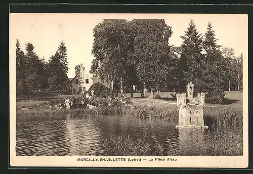 AK Marcilly-en-Villette, la Piece d'eau