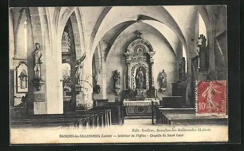AK Bazoches-les-Gallerandes, Chapelle du Sacre Coeur, Kirche