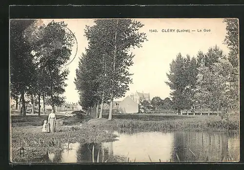 AK Cléry, Le gue, Frau mit Kind