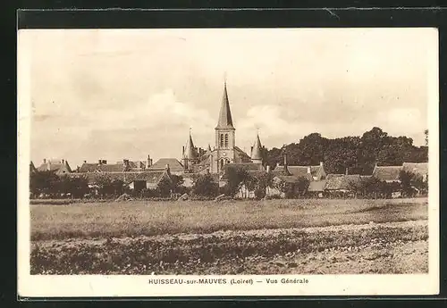 AK Huisseau-sur-Mauves, Vue generale, l'Eglise