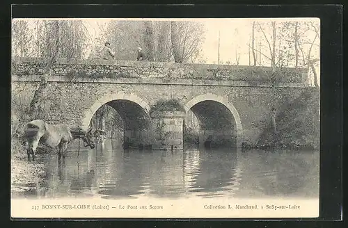 AK Bonny-sur-Loire, le Pont aux Soeurs