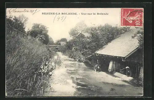 AK Beaune-la-Rolande, Vue sur la Rolande