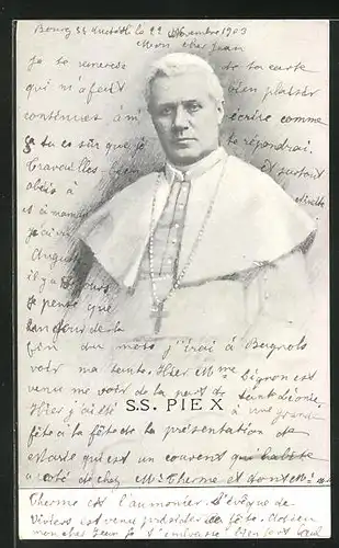 AK Papst Pius X. im Portrait